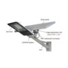 LED Down Light All in One Solar Street Light 100W with Panel