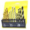 16 Pcs Drill Bits Set Metal&cement&wood Hss Twist Drill Bits Stands